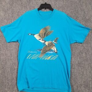 Vintage Delaware‎ State Canadian Geese Single Stitch T Shirt Medium 1991 Nature